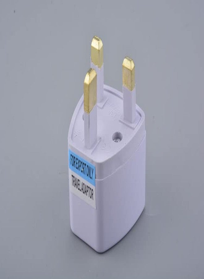 fdealz [ 2 Pieces ] Universal Travel Plug Adapter Standard UK Travel Plug Adapter Grounded Portable Plug Adapter Type White - Image 2